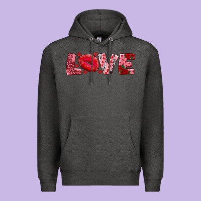 Love With Kiss Premium Hoodie Designed By Adodesignshop