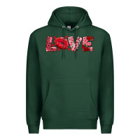 Sports Green love with kiss Premium Hoodie - AdoDesignShop