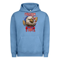 Pigment Pebble Blue freedom born free tour 1776 Urban Hoodie - NancyCooperArtShop