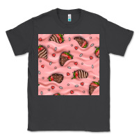 Smoke valentines day strawberries in cream seamless pattern Classic Tee - BundleAndBundleShop