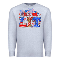 Heather Grey Let's get lit 4th of July Premium Sweatshirt - Neo Western