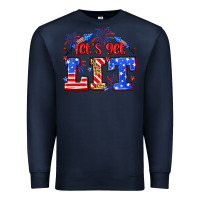 Navy Let's get lit 4th of July Premium Sweatshirt - Neo Western