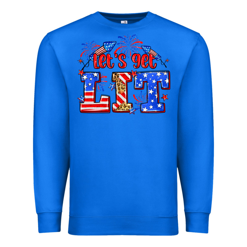 Let's Get Lit 4th Of July Premium Sweatshirt by Neo Western | Teevron