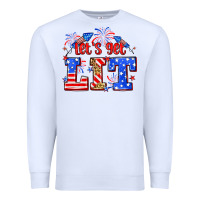 White Let's get lit 4th of July Premium Sweatshirt - Neo Western