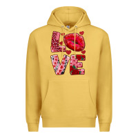 Antique Gold love kiss Premium Hoodie - AdoDesignShop