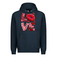 Navy love kiss Premium Hoodie - AdoDesignShop