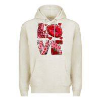 Oatmeal Heather love kiss Premium Hoodie - AdoDesignShop