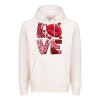 Pale Pink love kiss Premium Hoodie - AdoDesignShop
