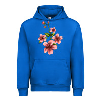 Cobalt pink flowers hibiscus Urban Hoodie - Jasminsmagicworld