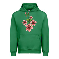 Emerald pink flowers hibiscus Urban Hoodie - Jasminsmagicworld