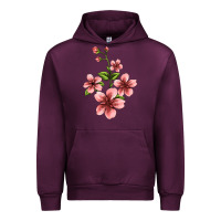 Mauve Wine pink flowers hibiscus Urban Hoodie - Jasminsmagicworld