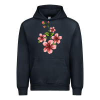Navy pink flowers hibiscus Urban Hoodie - Jasminsmagicworld