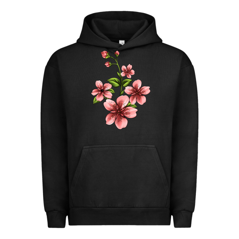 Pink Flowers Hibiscus Urban Hoodie by Jasminsmagicworld | Teevron