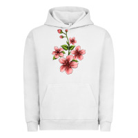 Pigment Lunar Rock pink flowers hibiscus Urban Hoodie - Jasminsmagicworld