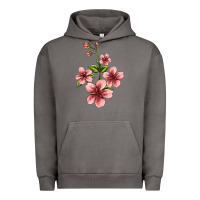 Pigment Tornado pink flowers hibiscus Urban Hoodie - Jasminsmagicworld