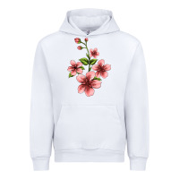 White pink flowers hibiscus Urban Hoodie - Jasminsmagicworld