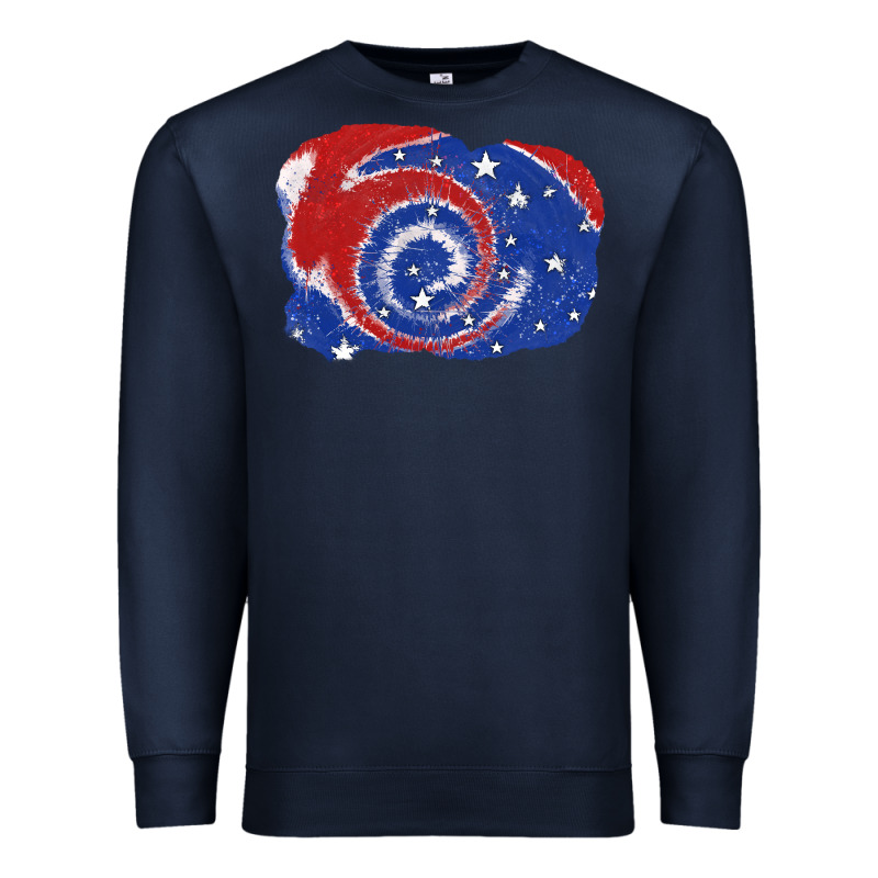 Patriotic Tie Dye Background 4th Of July Premium Sweatshirt by CowGirlArtShop | Teevron