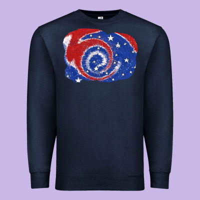 Patriotic Tie Dye Background 4th Of July Premium Sweatshirt Designed By Cowgirlartshop