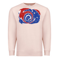 Pale Pink Patriotic tie dye background 4th of july Premium Sweatshirt - CowGirlArtShop