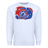 White Patriotic tie dye background 4th of july Premium Sweatshirt - CowGirlArtShop