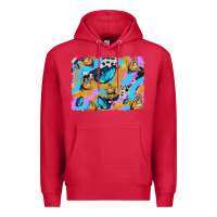 Cardinal easter butterfly with glitter and cowhide  background Premium Hoodie - Artiststas