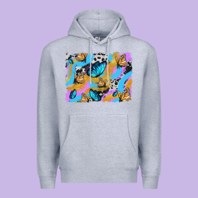 Easter Butterfly With Glitter And Cowhide  Background Premium Hoodie Designed By Artiststas