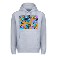 Heather Grey easter butterfly with glitter and cowhide  background Premium Hoodie - Artiststas