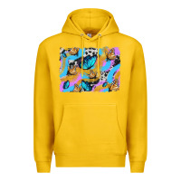 Lemon easter butterfly with glitter and cowhide  background Premium Hoodie - Artiststas