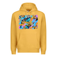Mustard easter butterfly with glitter and cowhide  background Premium Hoodie - Artiststas