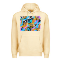 Pina Colada easter butterfly with glitter and cowhide  background Premium Hoodie - Artiststas