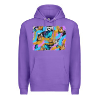 Purple easter butterfly with glitter and cowhide  background Premium Hoodie - Artiststas