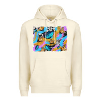 Sandshell easter butterfly with glitter and cowhide  background Premium Hoodie - Artiststas