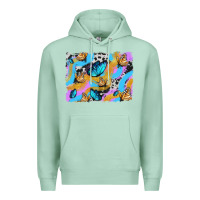 Seafoam easter butterfly with glitter and cowhide  background Premium Hoodie - Artiststas