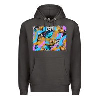 Smoke easter butterfly with glitter and cowhide  background Premium Hoodie - Artiststas