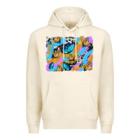 Tofu easter butterfly with glitter and cowhide  background Premium Hoodie - Artiststas