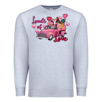 Loads Of Love Valentine's Day Farm Truck Premium Sweatshirt | Teevron