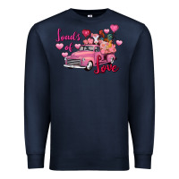 Navy loads of love valentine's day farm truck Premium Sweatshirt - FaDigitalArtStudio