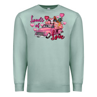 Seafoam loads of love valentine's day farm truck Premium Sweatshirt - FaDigitalArtStudio