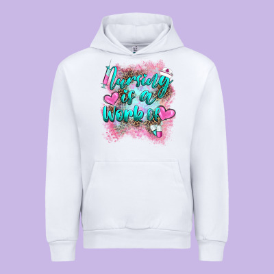 Nursing Is A Work Of Urban Hoodie Designed By Barkaloodesign