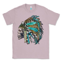 Lilac western indian headdress with skull Classic Tee - RanaPortraitStore