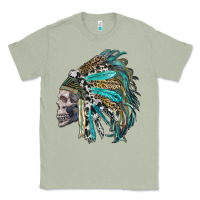 Matcha western indian headdress with skull Classic Tee - RanaPortraitStore