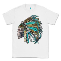 White western indian headdress with skull Classic Tee - RanaPortraitStore