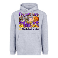 Heather Grey i'm just here for the snacks #basketball brother Heavyweight Hoodie - Zillion Design Studio