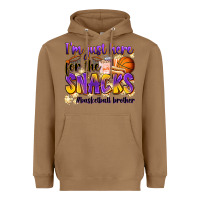 Toasted Coconut i'm just here for the snacks #basketball brother Heavyweight Hoodie - Zillion Design Studio