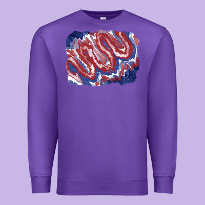 Patriotic Tie Dye Background Premium Sweatshirt Designed By Cowgirlartshop