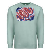 Seafoam Patriotic tie dye background Premium Sweatshirt - CowGirlArtShop
