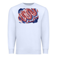 White Patriotic tie dye background Premium Sweatshirt - CowGirlArtShop