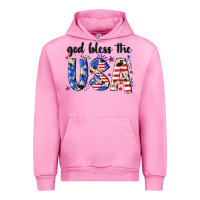 Fuchsia Pink god bless the usa Urban Hoodie - NancyCooperArtShop