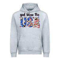 Heather Grey god bless the usa Urban Hoodie - NancyCooperArtShop