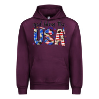 Mauve Wine god bless the usa Urban Hoodie - NancyCooperArtShop